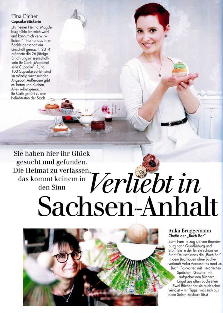 Zeitschrift Land Sachsen-Anhalt Cafe Magdeburg Mademoiselle Cupcake
